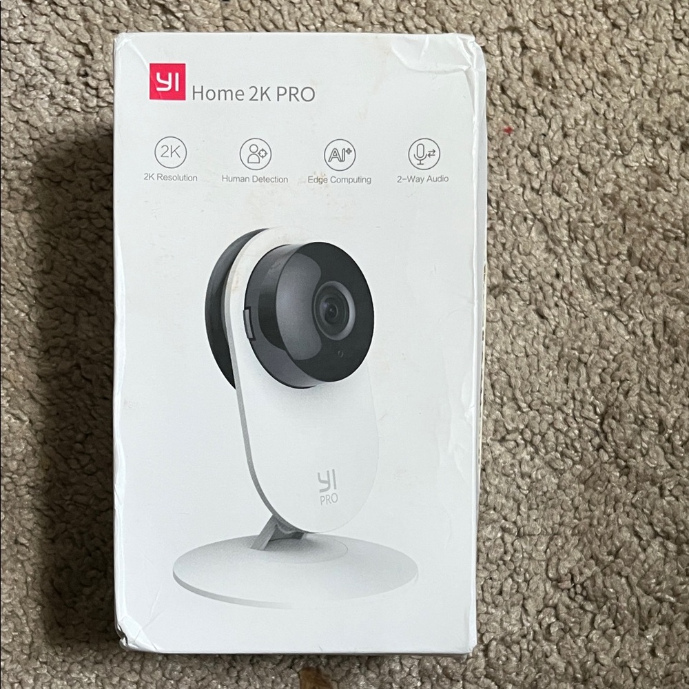 YI Home 2K Pro Indoor Security Camera - White & Black